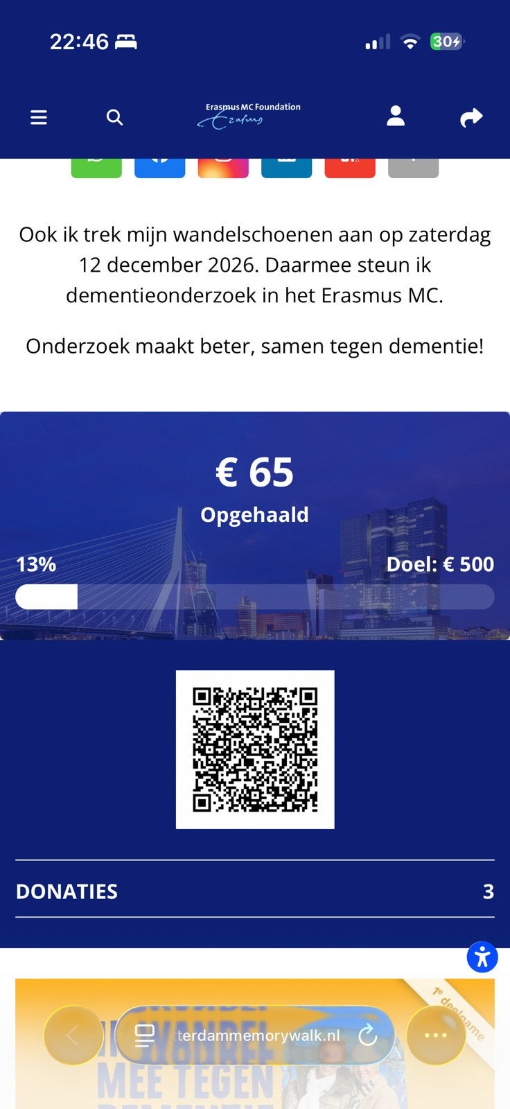 Ik wandel mee voor dementieonderzoek, Tickets en Kaartjes, Eén persoon, Cadeaubon