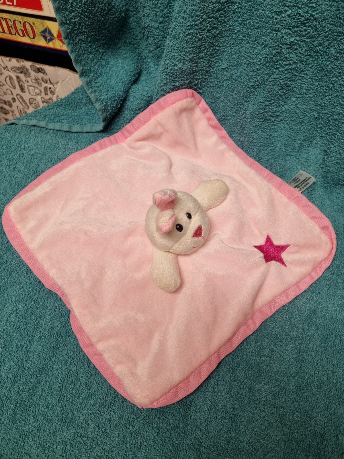 Zeeman roze konijn knuffel doekje nr 36, Ophalen of Verzenden, Nieuw, Konijn