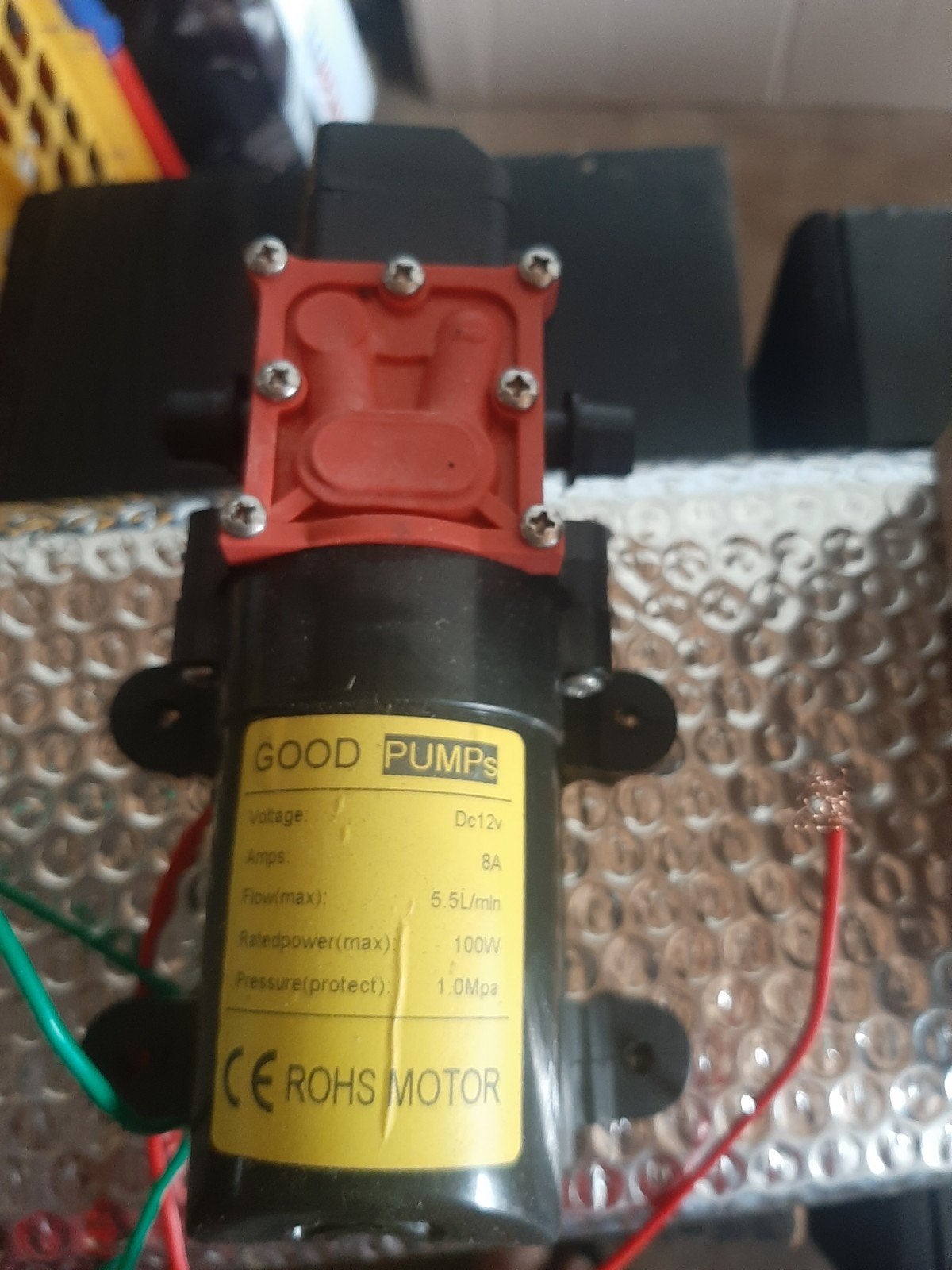 GOOD PUMPS 12V DC Waterpomp - 5.5L/min, 1.0Mpa, Ophalen of Verzenden, Gebruikt, Elektrisch, Voorzetpomp