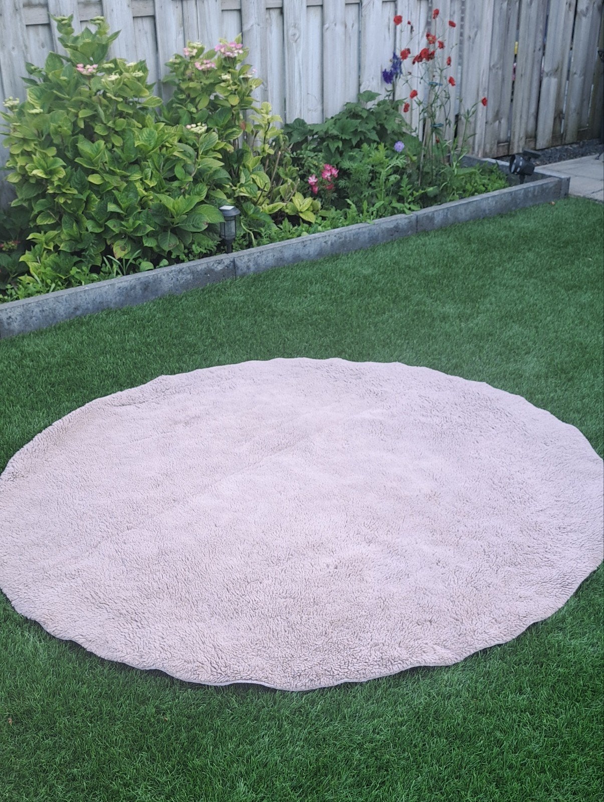 Rond vloerkleed Lilly Ø160 cm - Leen Bakker, Gebruikt, Beige, 150 tot 200 cm, Rond