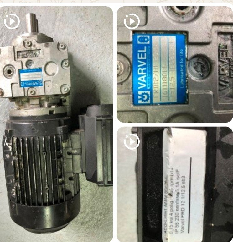 220V Motor met Vertragingskast - 0.75 kW, 45 rpm, Ophalen