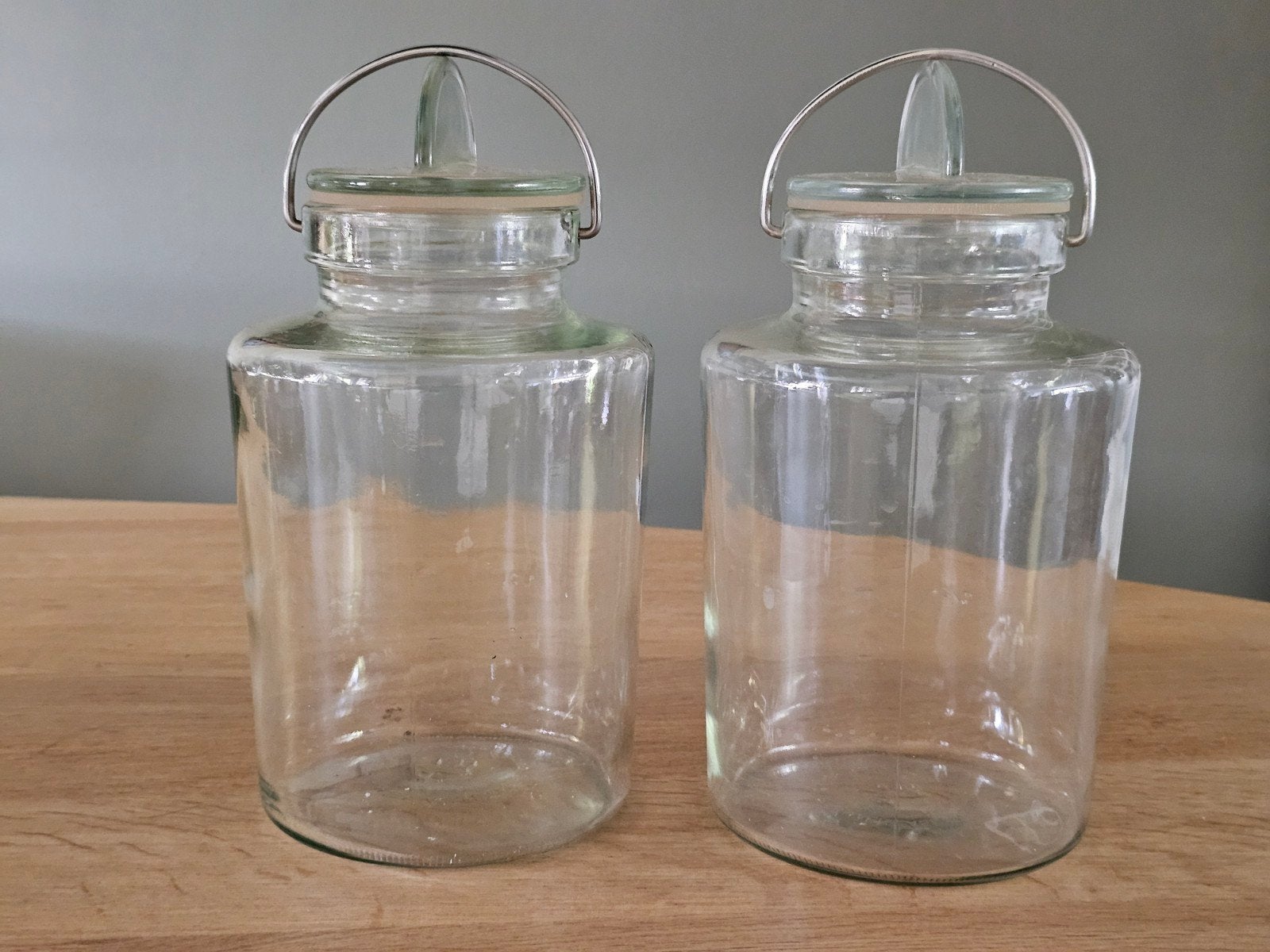 Vintage Ole Palsby "Scala" Voorraadpot 1.5L – Riihimäen Lasi, Glas, Ophalen of Verzenden, Zo goed als nieuw