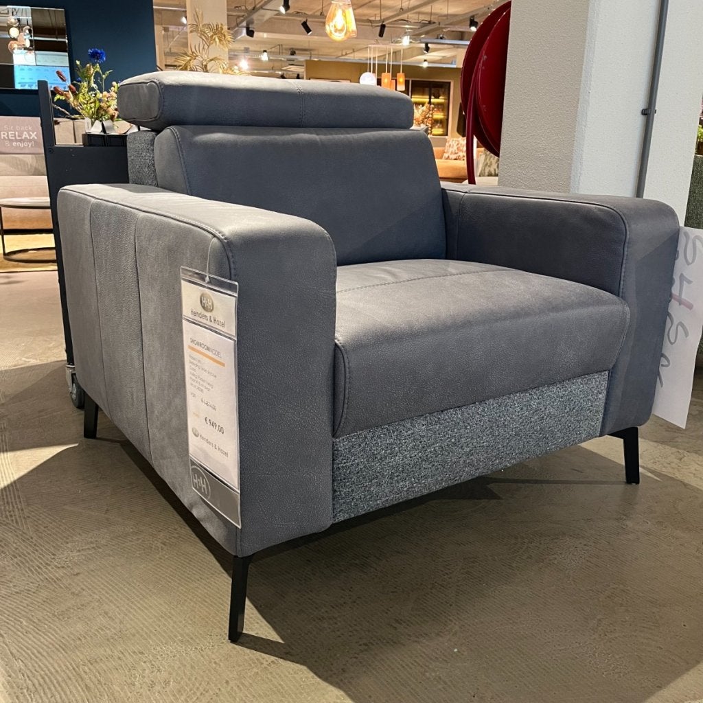 Napels Fauteuil Leder Sky Blue - Henders & Hazel, Niet ingevuld, Niet ingevuld, Niet ingevuld