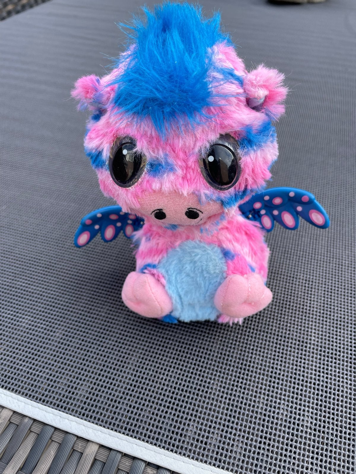 Interactieve Roze/Blauwe Draak Knuffel met Geluid, Overige typen, Ophalen of Verzenden, Zo goed als nieuw, Roze