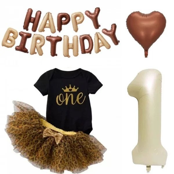 Kleding en eecoratie set One Wild Princess