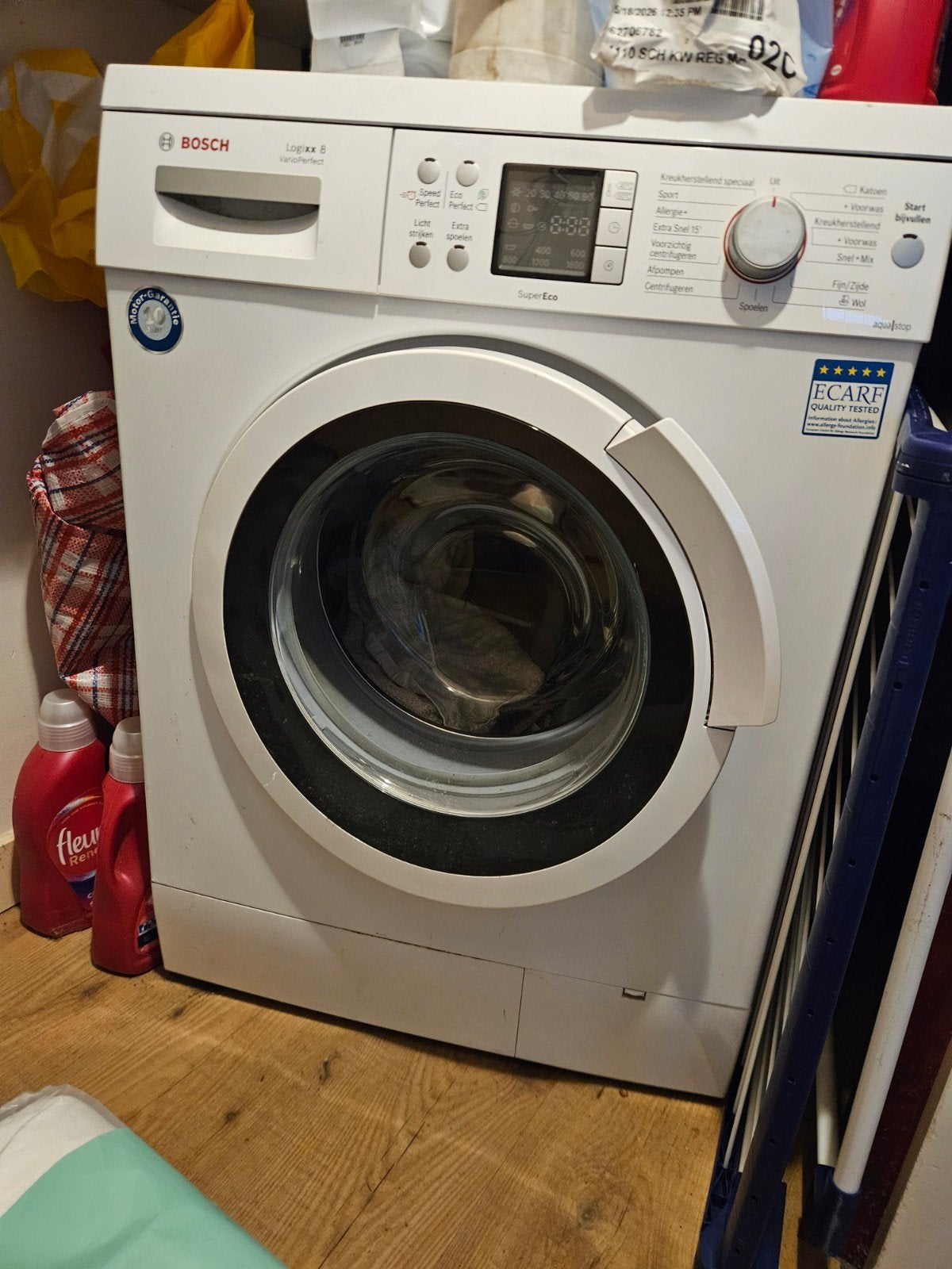 Bosch Logixx 8 VarioPerfect 8KG Wasmachine, Ophalen, 1200 tot 1600 toeren, 8 tot 10 kg, Zo goed als nieuw