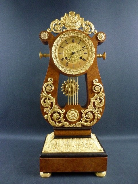 antieke lierpendule, Ophalen of Verzenden