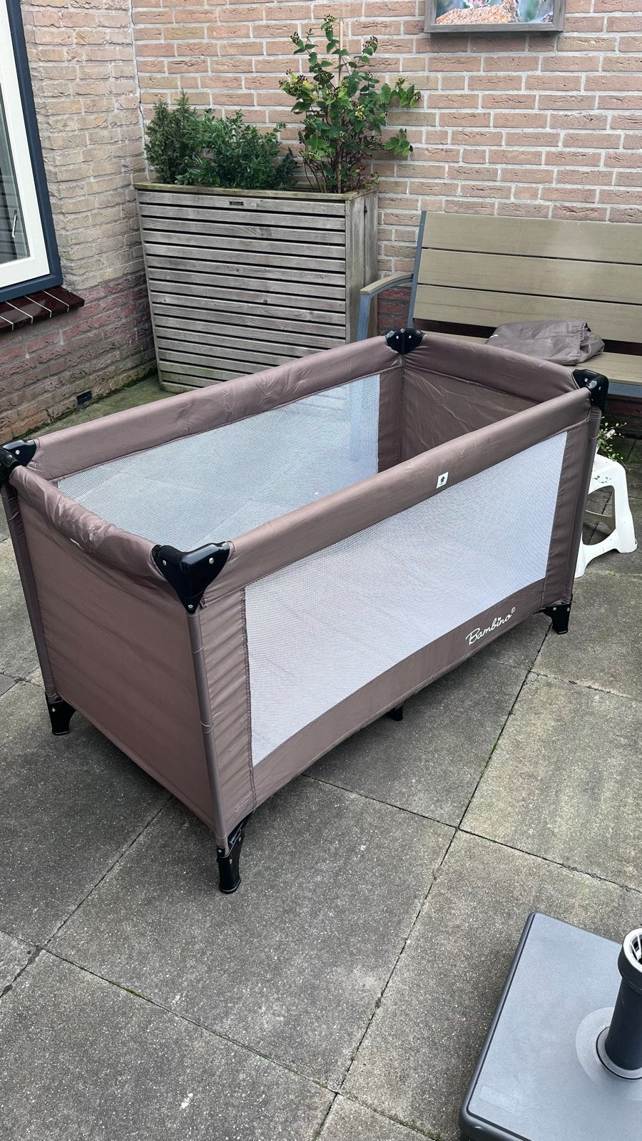 Bambino Reisbed - Handig en Compact, Ophalen, Zo goed als nieuw, Rechthoekig