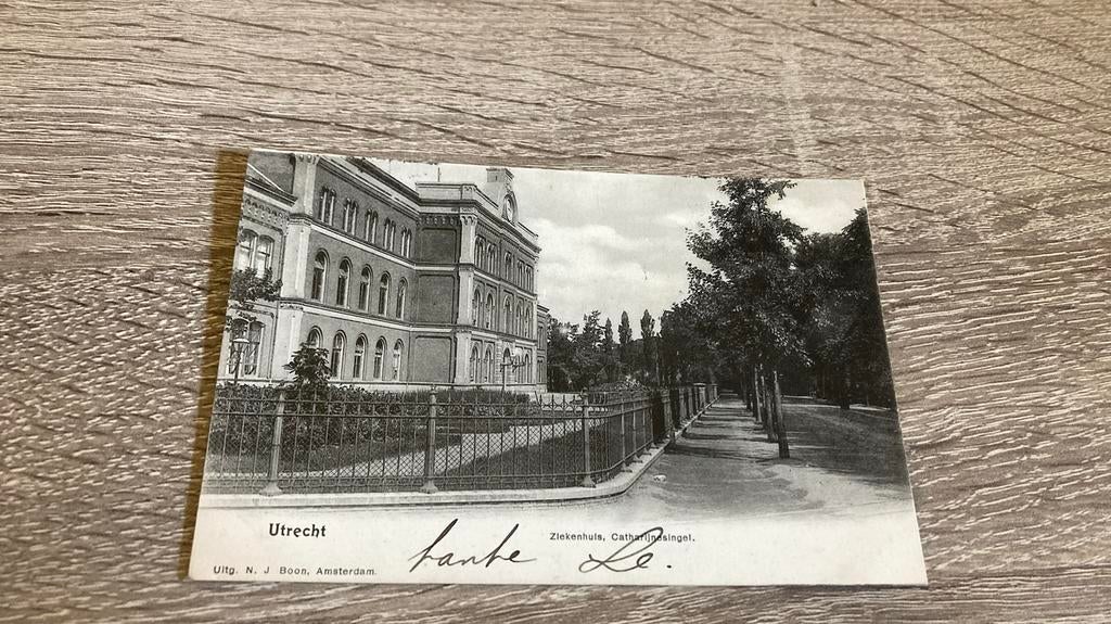 Oude ansichtkaart Utrecht 1903 Ziekenhuis Catharijnsingel, Ophalen of Verzenden, Voor 1920, Gelopen, Utrecht
