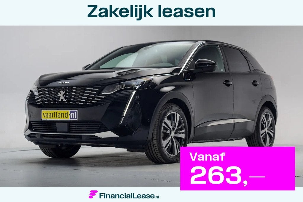 Peugeot 3008 1.6 Plug-in Hybrid 225 Allure Pack [ Navi Camer, Automaat, Gebruikt, Zwart, Bedrijf