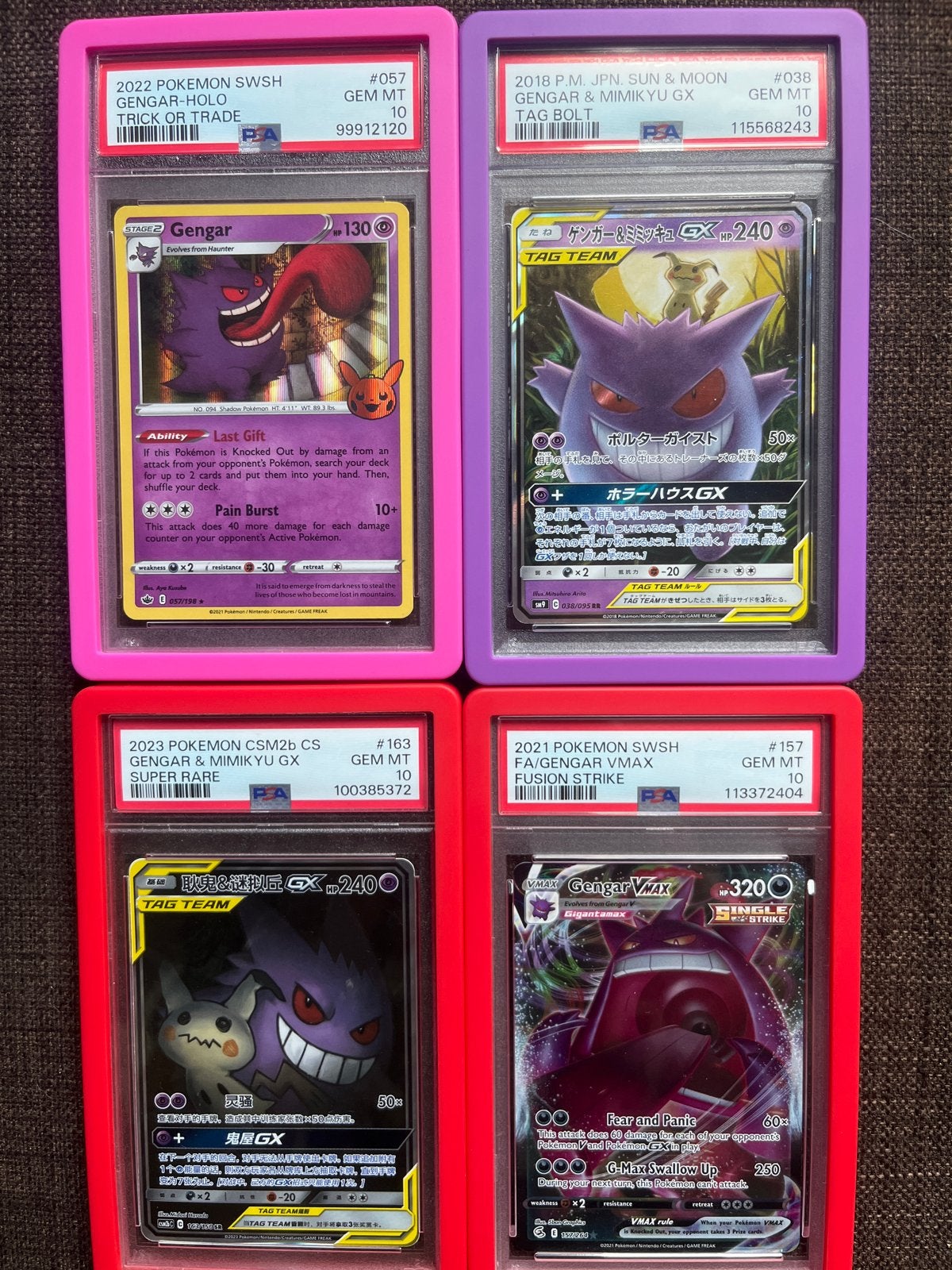 Gengar Pokémon Kaarten PSA 10 Gem Mint Collectie, Ophalen of Verzenden, Nieuw, Meerdere kaarten