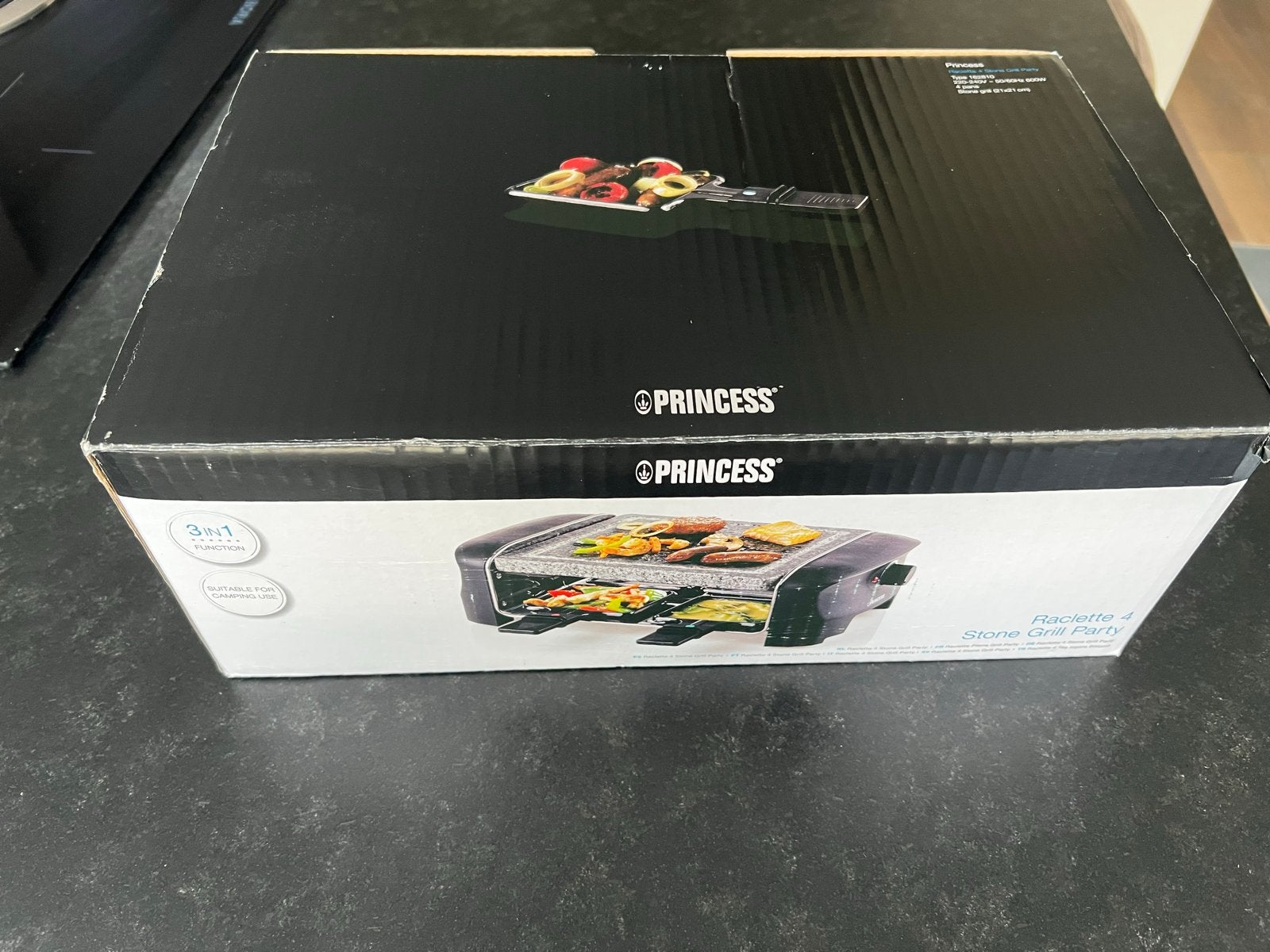 Nieuwe Princess Raclette 4 Stone Grill Party 162810, Ophalen of Verzenden, Nieuw, Minder dan 4 personen