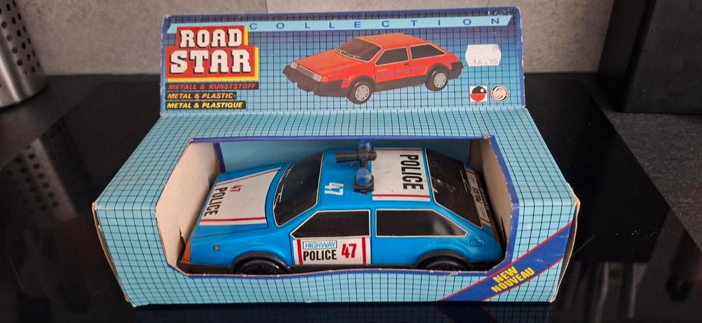Road Star Politieauto - Made in DDR - Vintage Speelgoed, Overige merken, 1:50 of kleiner, Auto, Nieuw