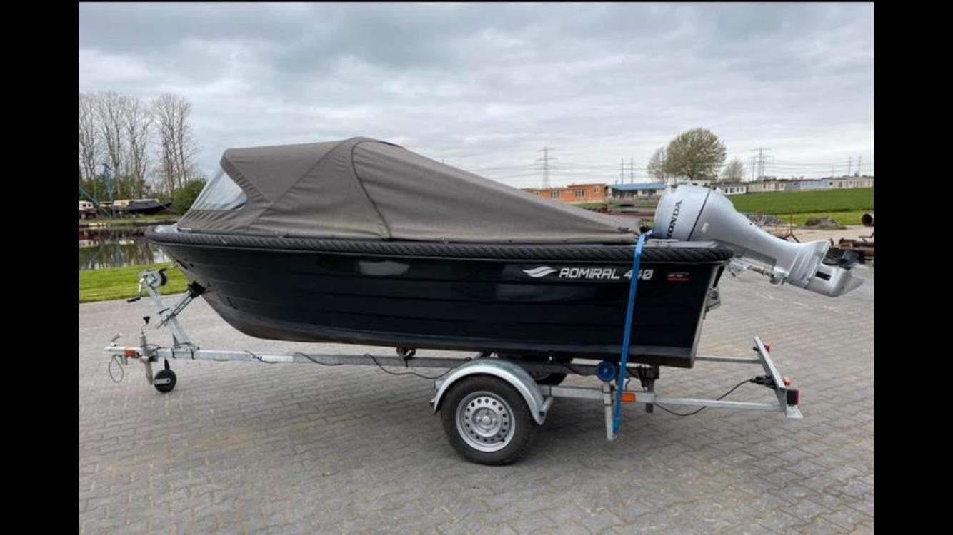 Admiral 480 sloep met Honda buitenboordmotor, Ophalen of Verzenden, Gebruikt