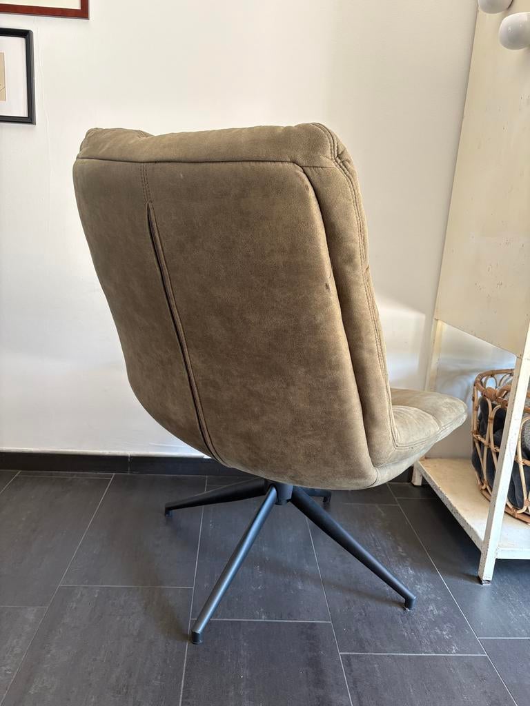 Comfortabele draaibare fauteuil - Olijfgroen - Eijerkamp, Ophalen, Overige kleuren, Zo goed als nieuw, Eén