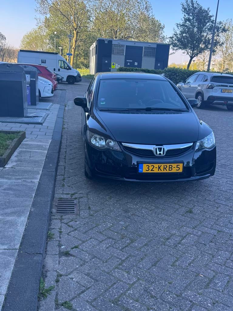 Honda Civic 1.3 Vtec Hybrid 4DR C-tr. 2010 Zwart, Auto's, Stof, Zwart, Zwart, Origineel Nederlands