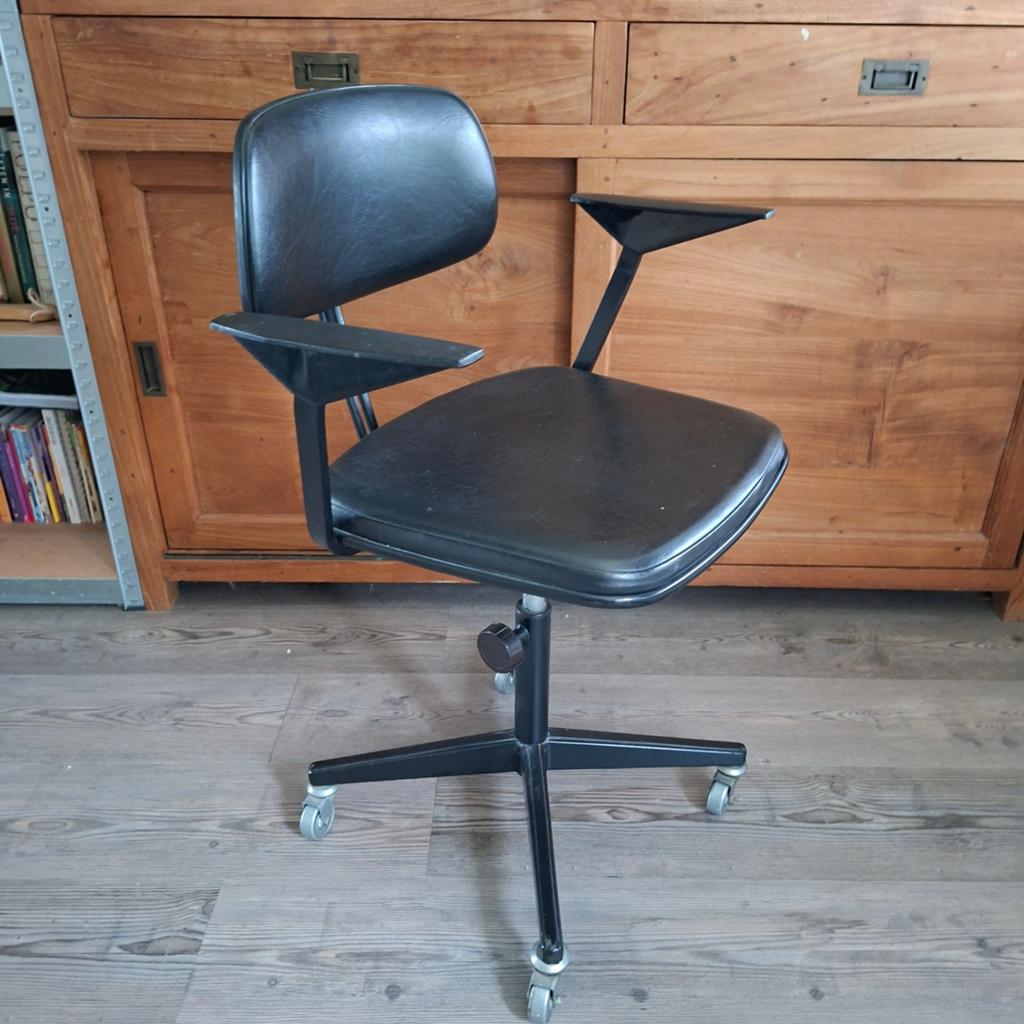 Ahrend de Cirkel Friso Kramer vintage bureau architect stoel, Ophalen of Verzenden, Gebruikt, Zwart, Bureaustoel