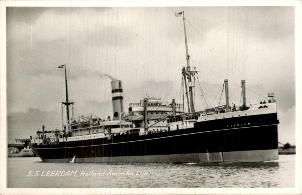 S.S. Leerdam - Holland-Amerika Lijn, Ophalen of Verzenden, 1920 tot 1940, Ongelopen, Zuid-Holland