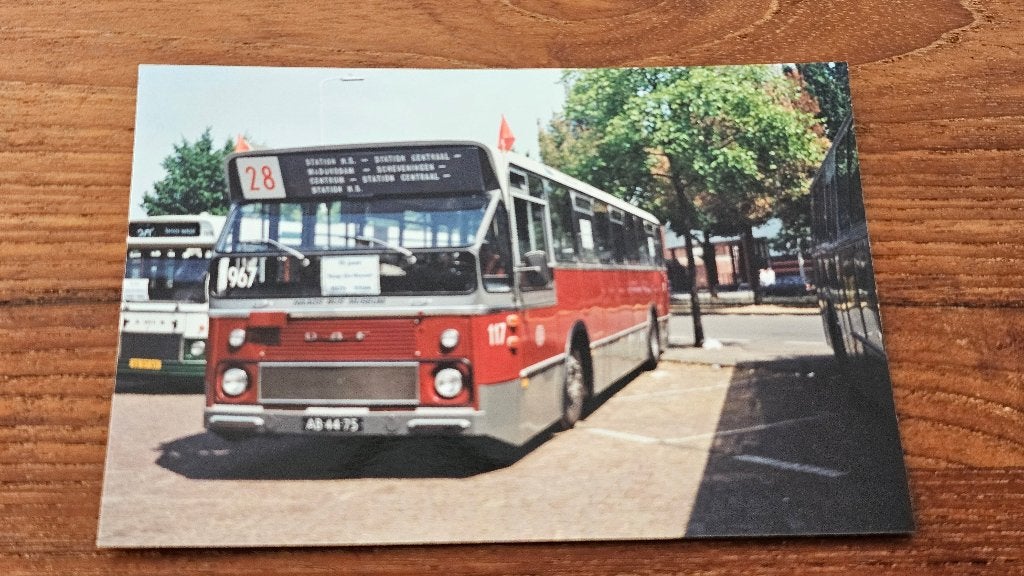 Foto BUS HTM Den Haag 117, Verzenden, Gebruikt, Bus of Metro, Overige typen