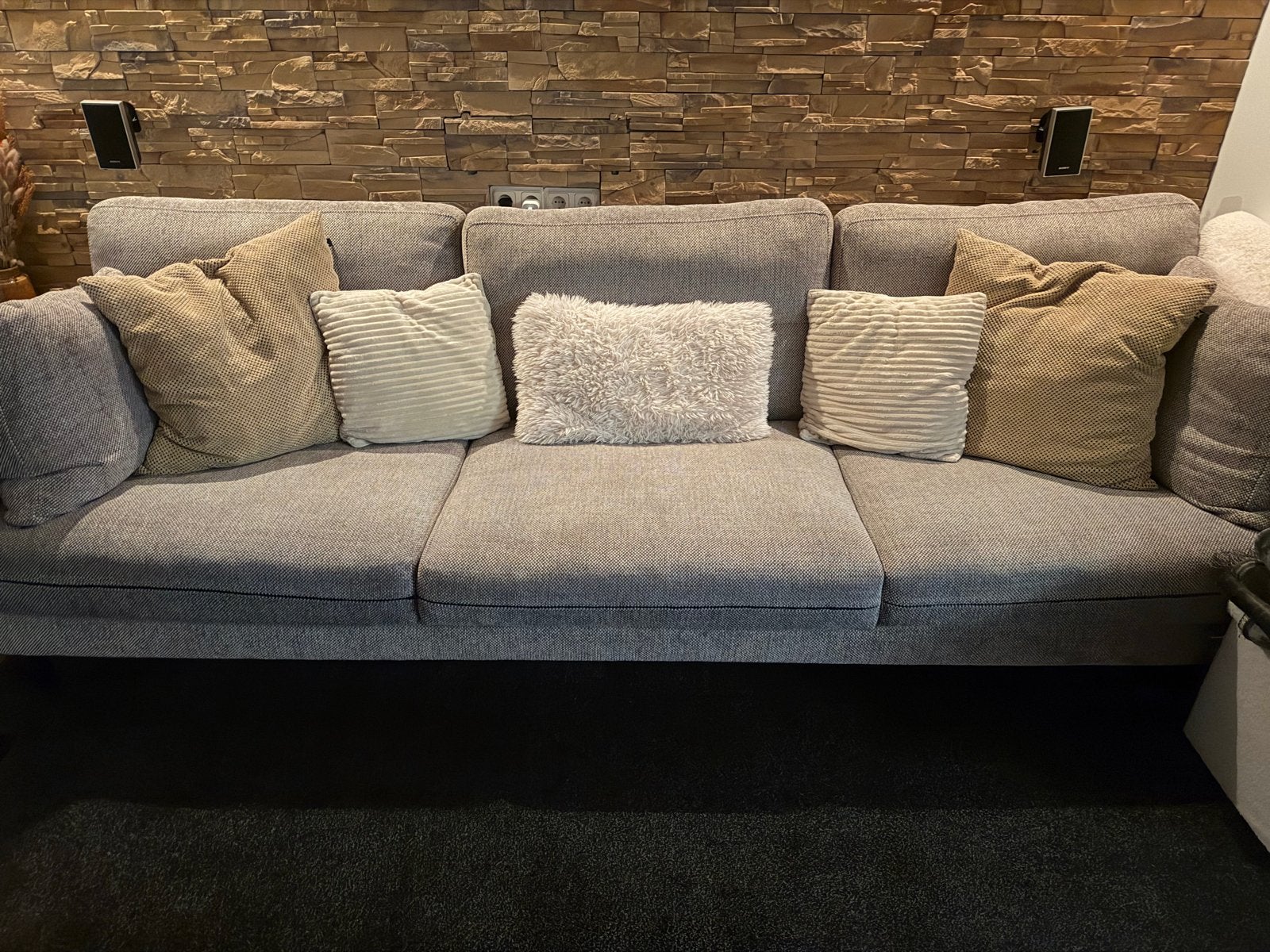 Luxe 4-zitsbank Enzo Luca Ombra - Zo goed als nieuw, Ophalen, 250 tot 300 cm, 75 tot 100 cm, Zo goed als nieuw