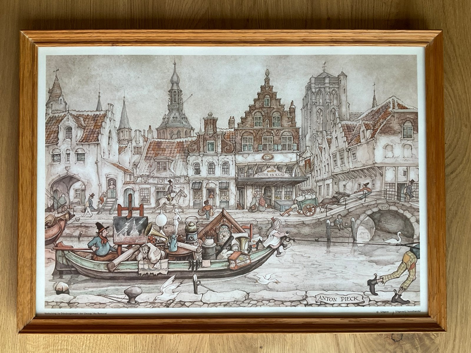 Kleurenprent van Anton Pieck, Verhuizing, Ophalen
