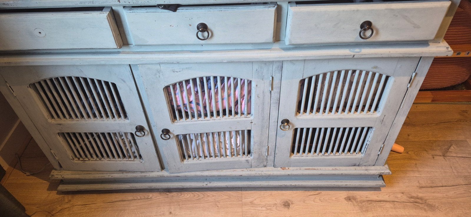 Dressoir Annie Sloan Duck Egg Blue, Ophalen, Gebruikt, 100 tot 150 cm, 25 tot 50 cm