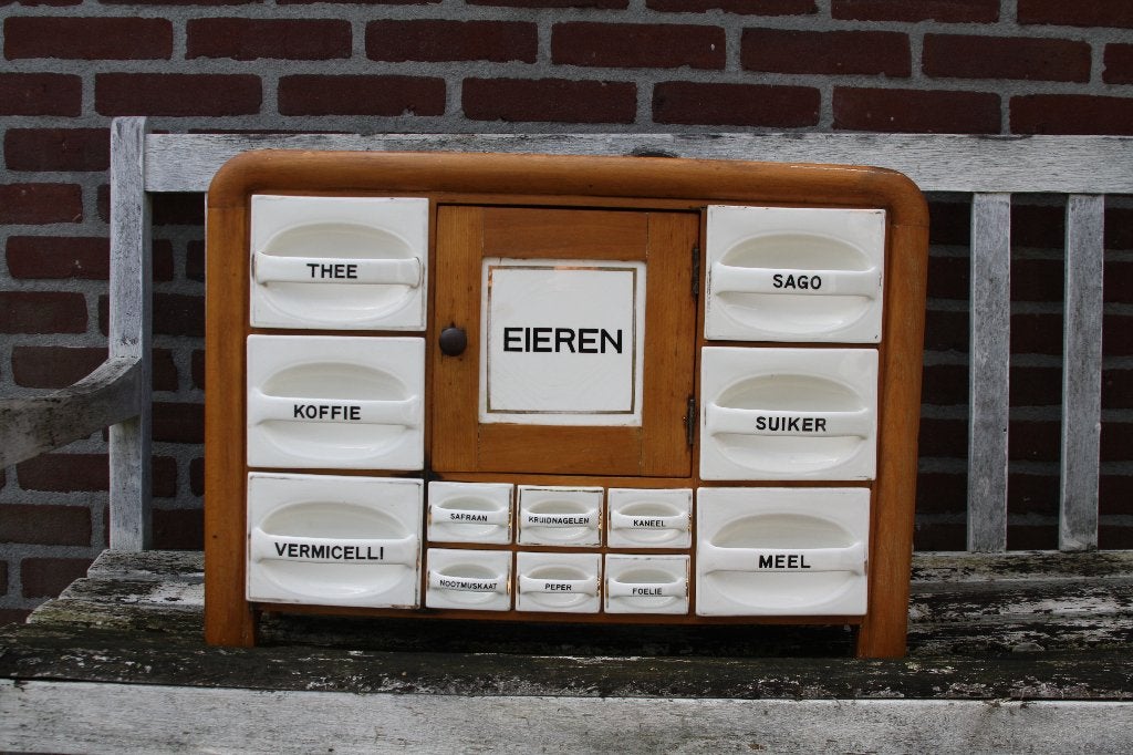 Keuken rek met porselein bakken, Overige typen, Ophalen, Gebruikt, Hout