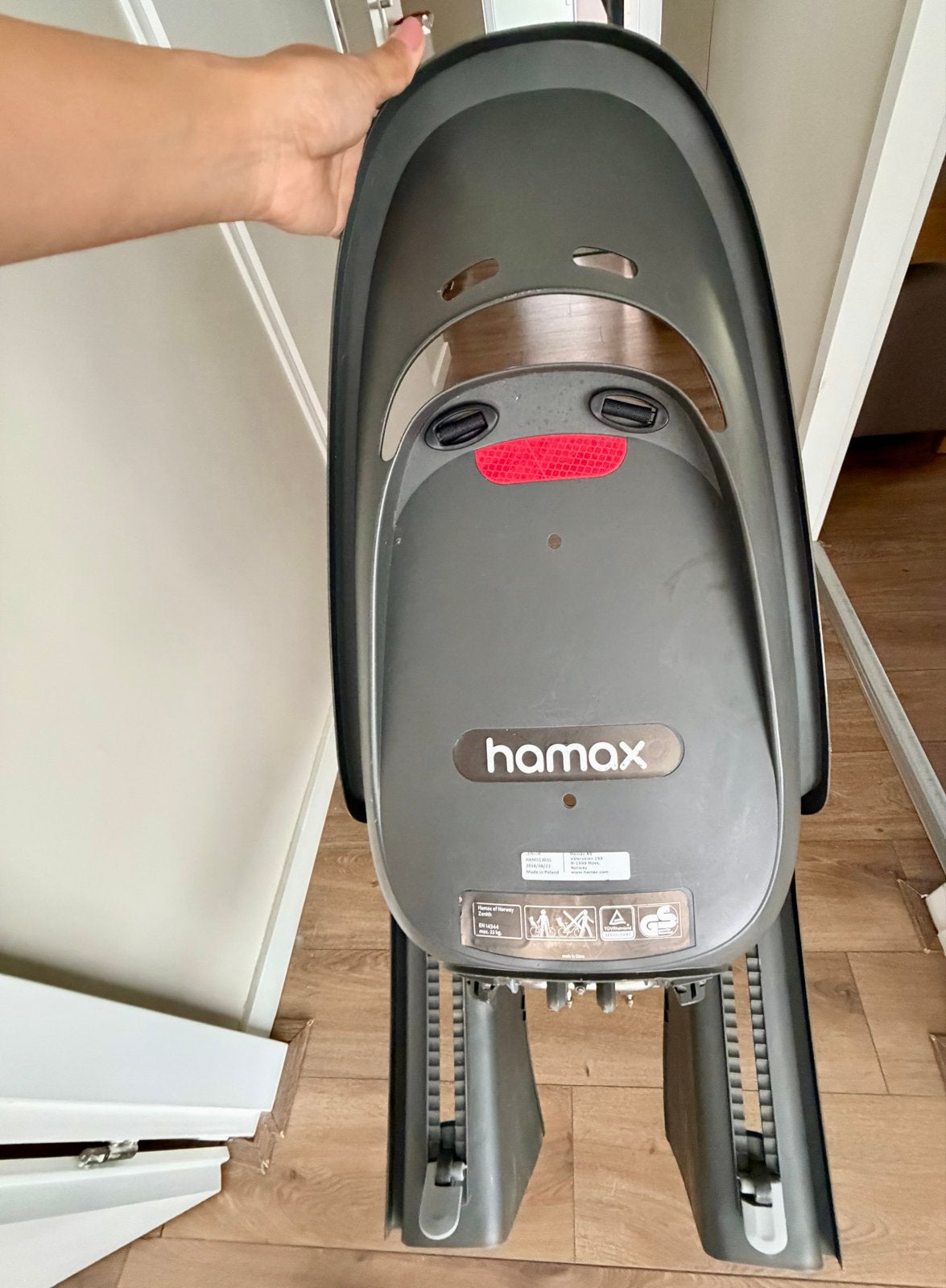 Hamax Zenith Achterzitje - Max 22 kg, Achterzitje, 15 t/m 36 kg, Ophalen of Verzenden, Gebruikt