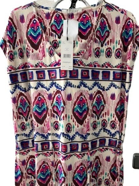 NIEUW OUI Printed Maxi Dress Aztec print mt 42, Kleding | Dames, Maat 42/44 (L), Nieuw, Onder de knie, Meerkleurig