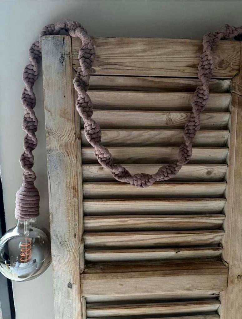 Macramé lamp / snoer handgemaakte lamp (excl. lamp), Ophalen of Verzenden, Nieuw