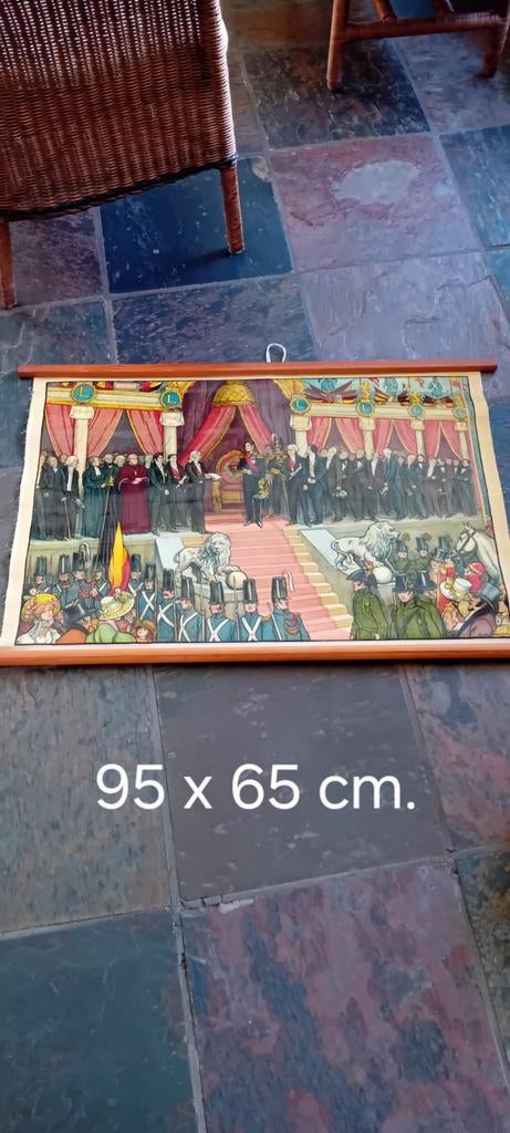 Oude geschiedkundige schoolkaart, Antiek en Kunst, Curiosa en Brocante, Ophalen of Verzenden