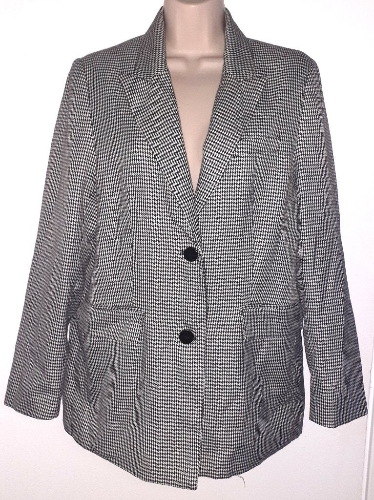 Amisu zwart/wit jasje / blazer maat 38, Kleding | Dames, Maat 38/40 (M), Zwart, Ophalen of Verzenden, Zo goed als nieuw