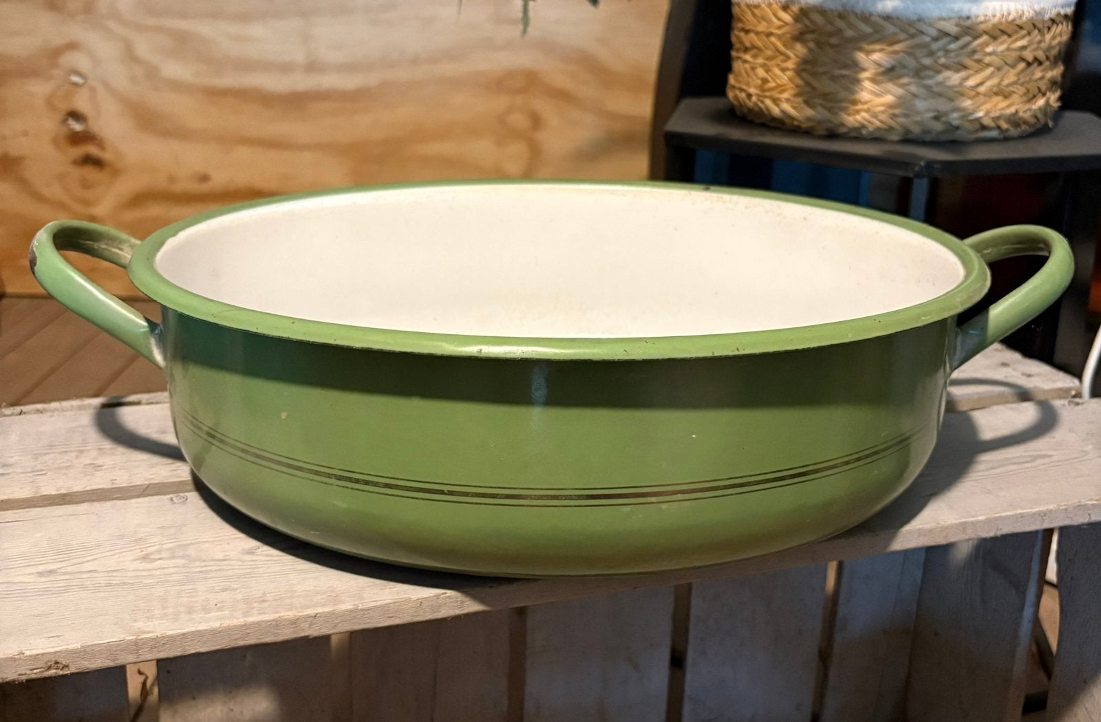 Emaille ovenschaal, Ophalen of Verzenden, Zo goed als nieuw, Overige materialen, Overige typen