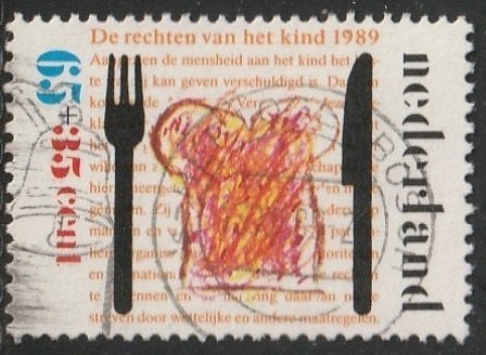 Nederland 1989 1436b Kind 65c Voeding, Gest Den Bosch, Postzegels en Munten, Postzegels | Nederland, Ophalen of Verzenden, Na 1940
