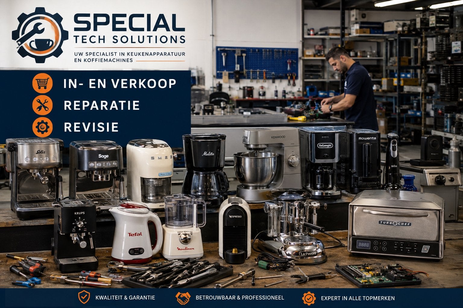GEZOCHT: Defecte & gebruikte keuken- en koffiemachines, Ophalen of Verzenden, Niet werkend