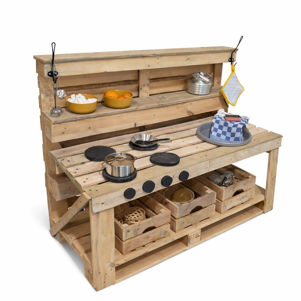 Leuke houten buitenkeuken - duurzaam en handgemaakt, Kinderen en Baby's, Speelgoed | Speelkeukens, Ophalen, Nieuw, Hout, Speelkeuken