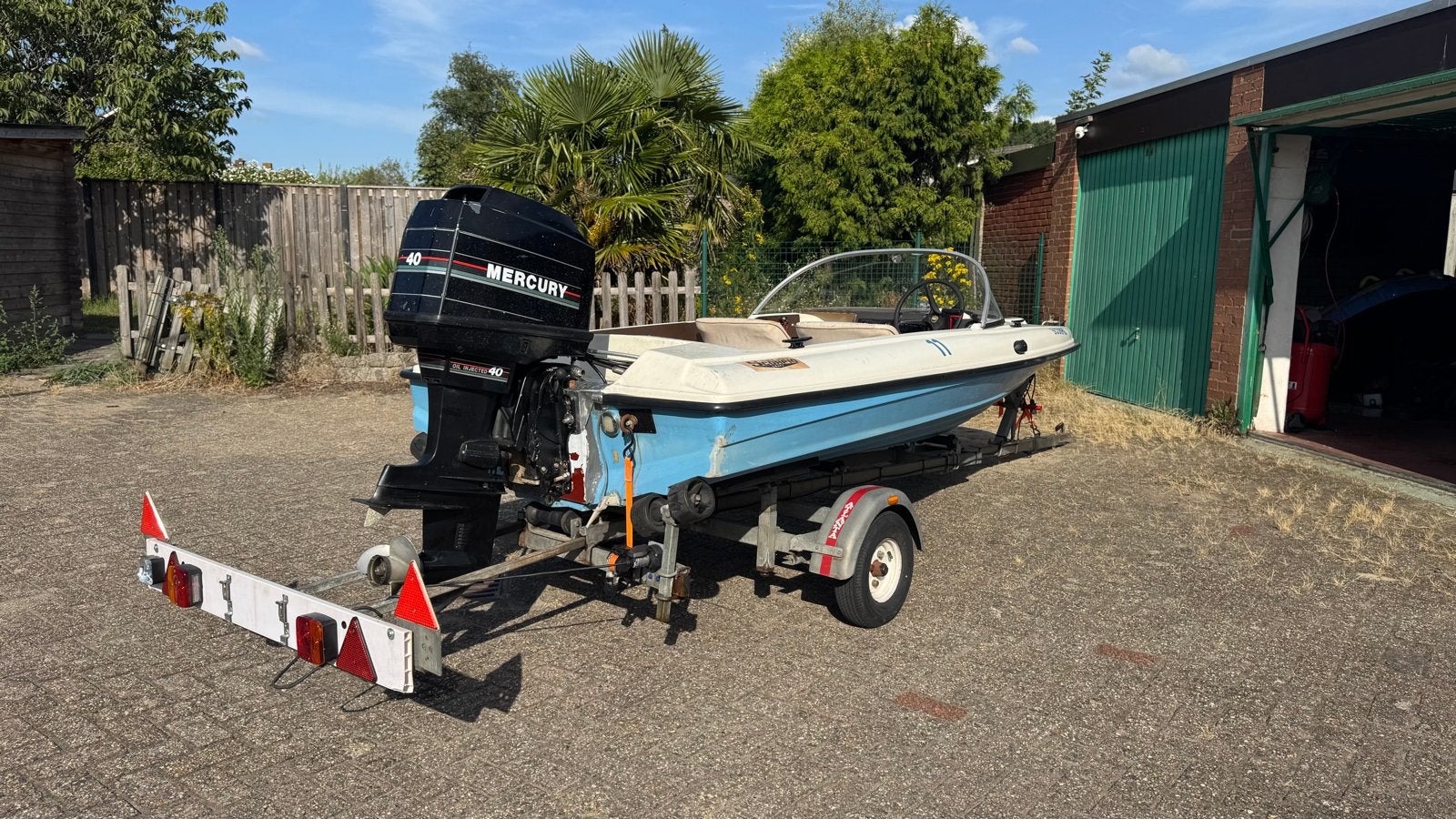 Scorpio speedboot met Mercury 40pk kortstaart, Watersport en Boten, Ophalen, Overige merken, Gebruikt, Minder dan 70 pk