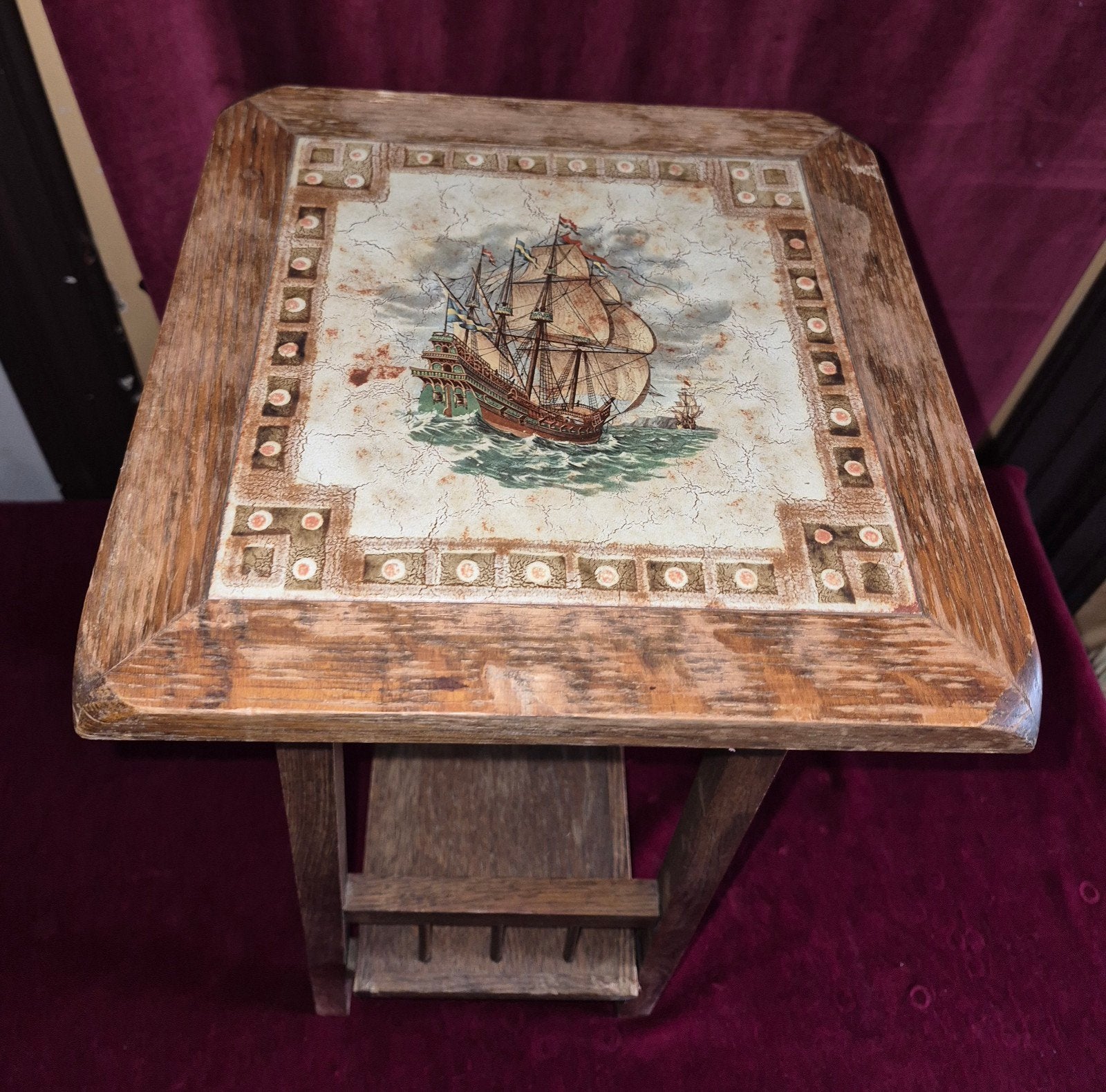 tafel tafeltje vintage tafeltje decoratie, Ophalen of Verzenden