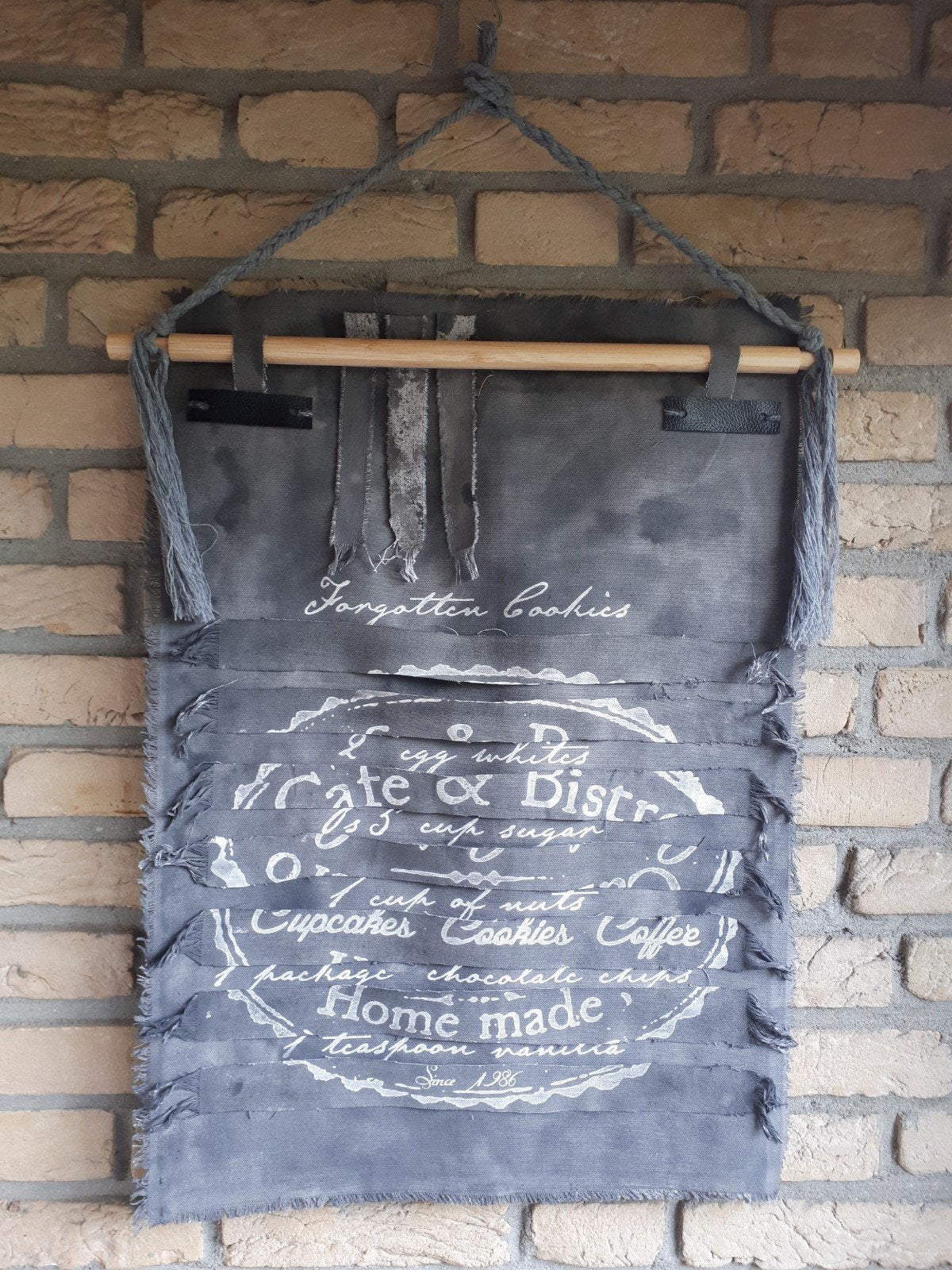 kalkdoek wandkleed sleets sober uniek exeplaar, Wandhanger, Textiel, Ophalen of Verzenden, Zo goed als nieuw