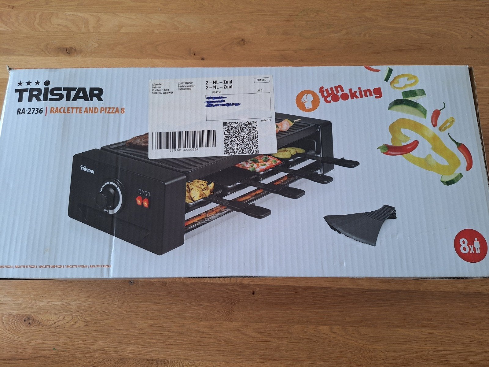 Trust RA-2736 Raclette & Pizza 8 Gourmetstel – €20, Ophalen of Verzenden, Zo goed als nieuw, 8 personen of meer