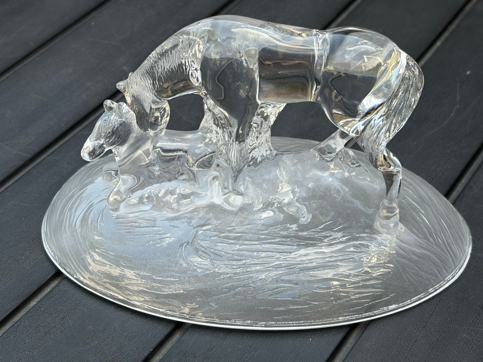 Glazen paarden beelden van 17 cm hoog, Ophalen of Verzenden
