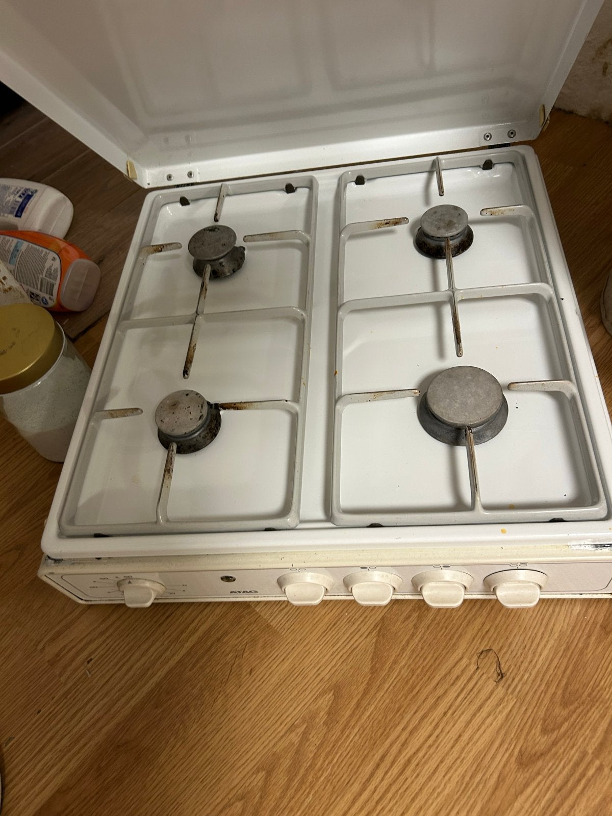 ATAG Gasfornuis 4-pits met deksel, Witgoed en Apparatuur, Ophalen, Gebruikt, 4 kookzones, Gas