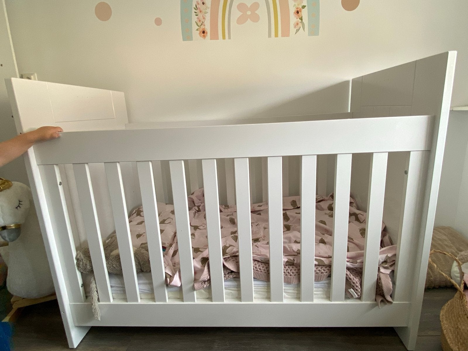 Bopita Manhatten Ledikant met Lattenbodem, Kinderen en Baby's, Ophalen, Gebruikt, Lattenbodem, Minder dan 140 cm