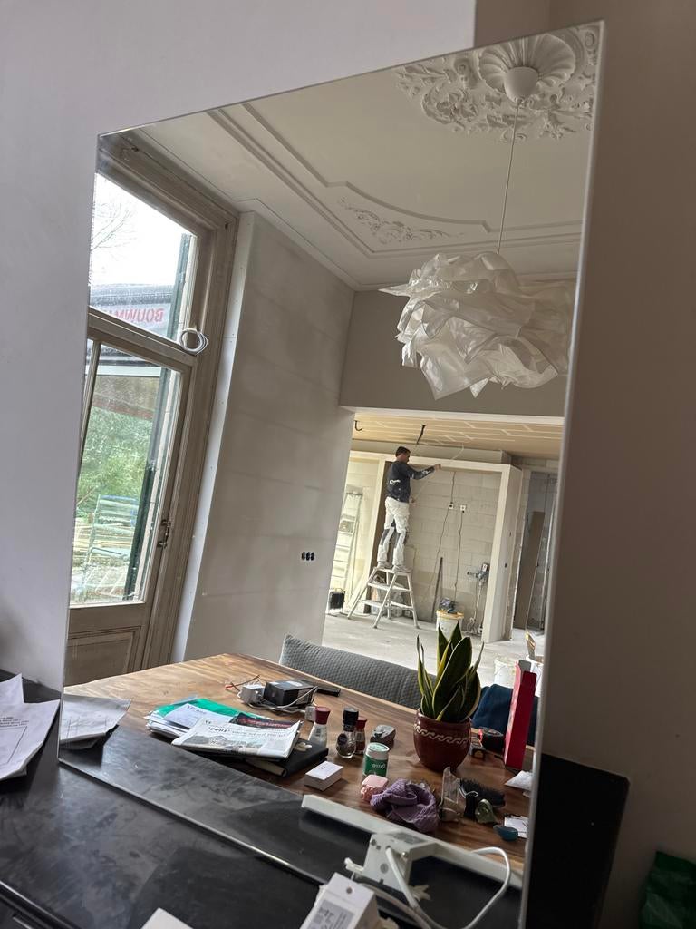 Badkamerspiegel met lamp - Aqua Vive Cecina/Savena 60x80 cm, Ophalen, Zo goed als nieuw, Minder dan 100 cm, Rechthoekig