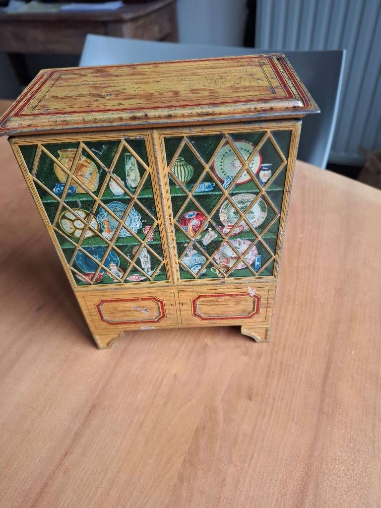 biscuit tin  koekdoos Huntley & palmers Cabinet +- 1911, Antiek en Kunst, Ophalen of Verzenden