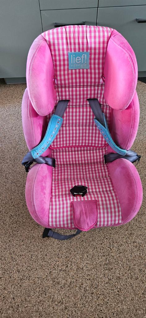 Roze Lief! autostoel - 9 t/m 36 kg, 15 t/m 36 kg, Ophalen, Overige merken, Gebruikt