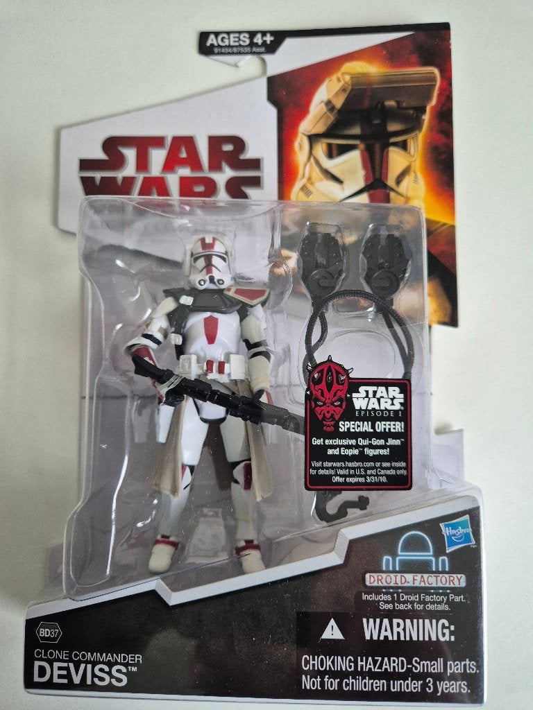Star Wars TLC Red BD37 Clone Commander Deviss, Verzamelen, Star Wars, Ophalen of Verzenden, Nieuw, Actiefiguurtje
