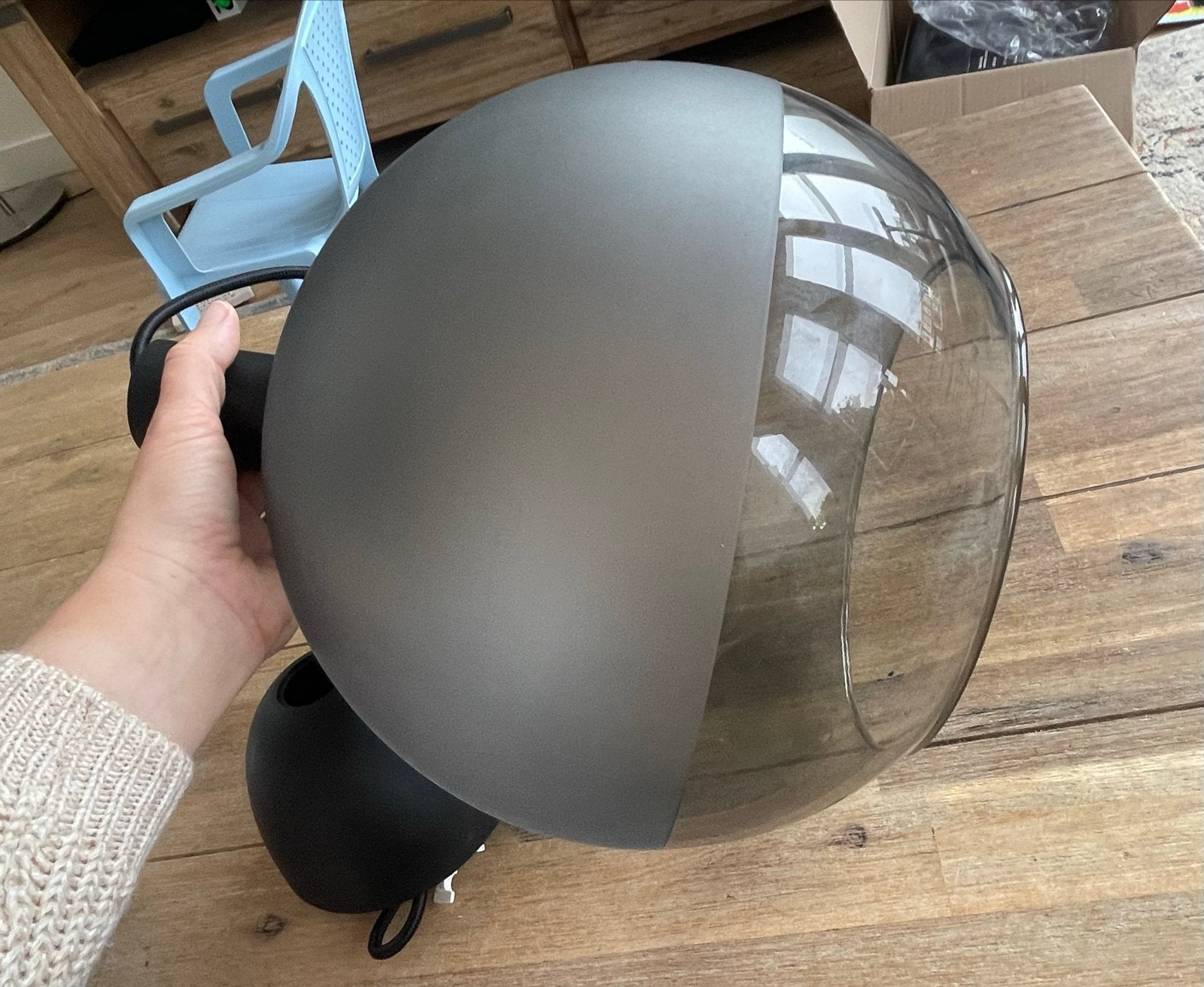 2x IKEA Jakobsbyn lampenkap - inclusief ophanging, Huis en Inrichting, Ophalen, Overige typen, Rond, Zo goed als nieuw