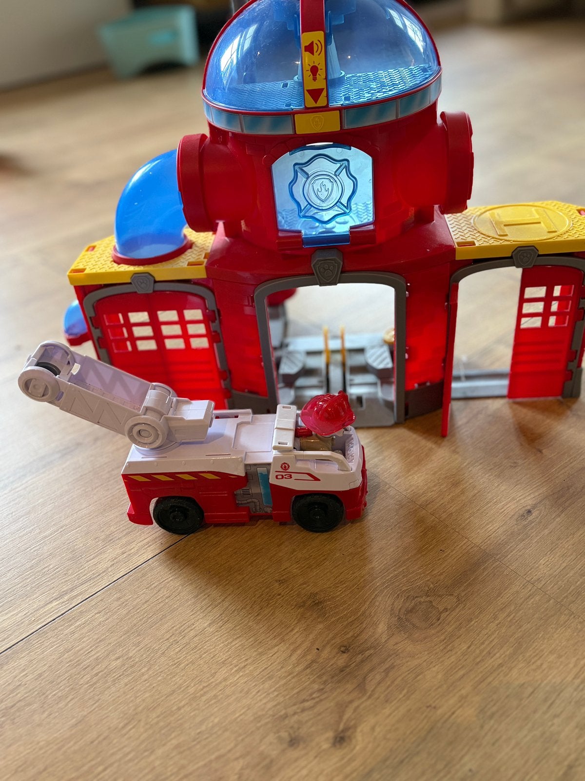 Paw patrol brandweer met marshallbrandweer en pup, Kinderen en Baby's, Speelgoed | Actiefiguren, Ophalen, Zo goed als nieuw