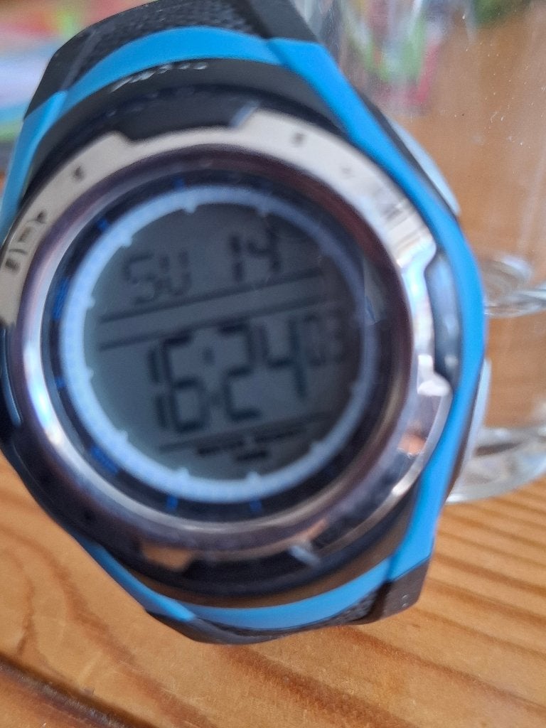 Sportief digitaal horloge - Blauw/Zwart, Ophalen of Verzenden, Gebruikt, Blauw, Jongen of Meisje